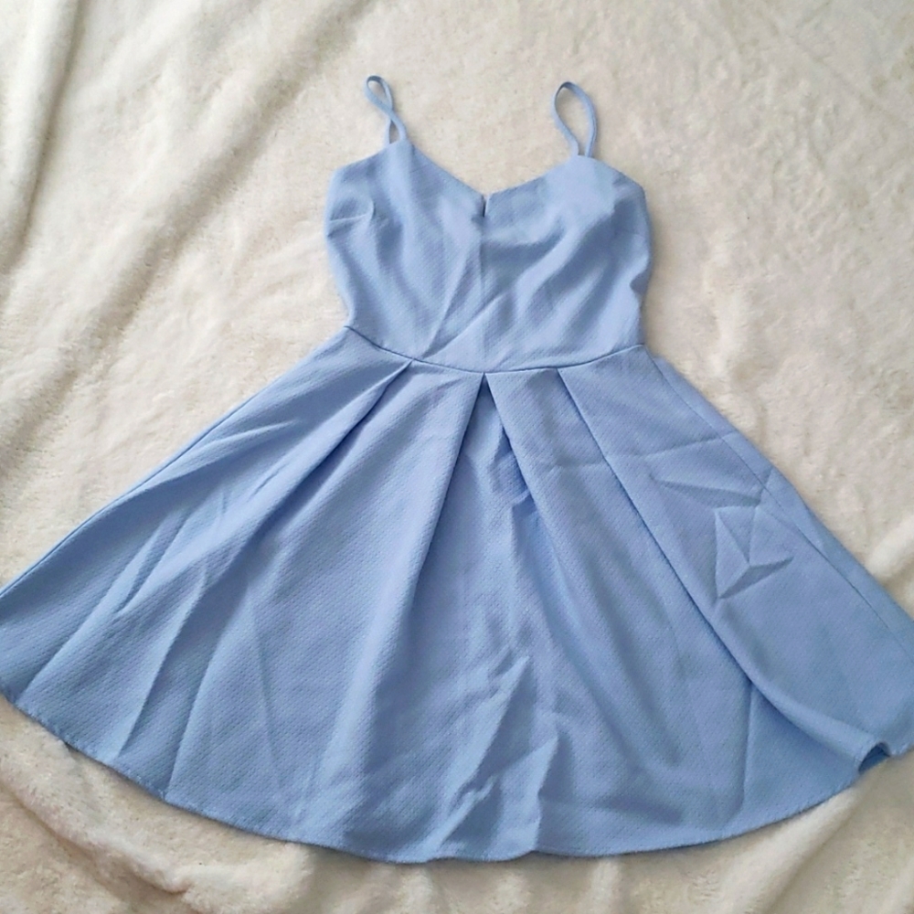 Sky blue short dress